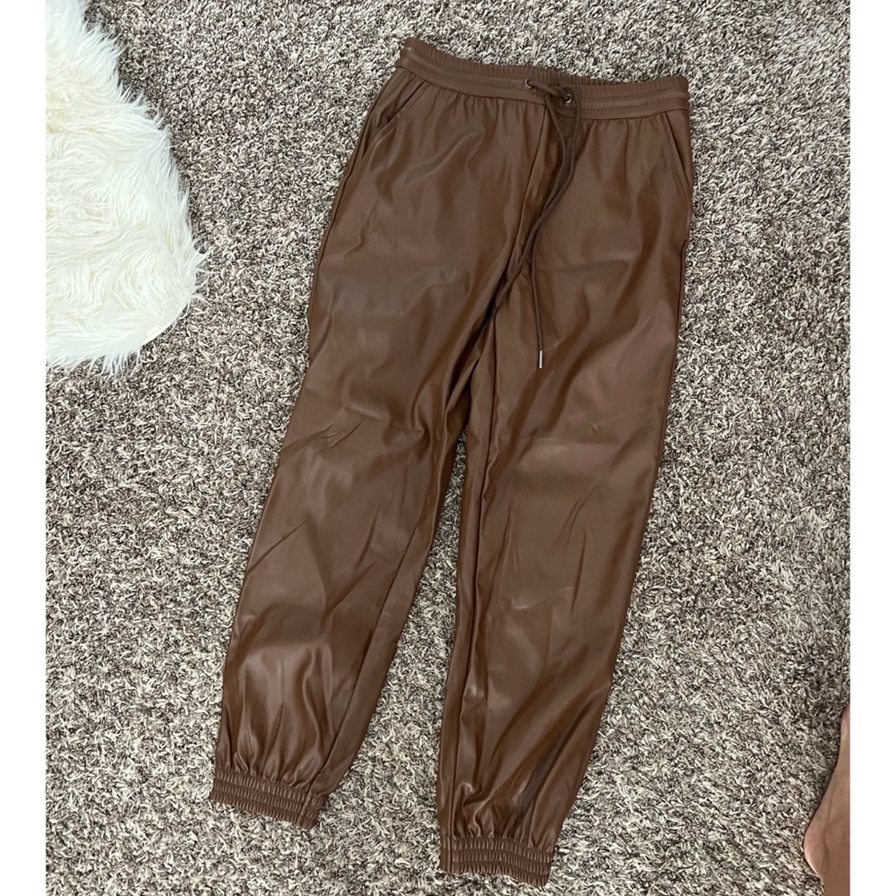 A new day faux leather joggers XS
